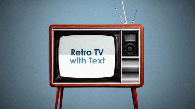 Retro TV with Text