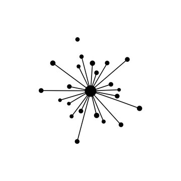 Black and white network connection diagram 1.