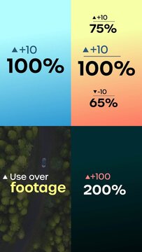 Vertical Stat Infographic with Increase and Decrease