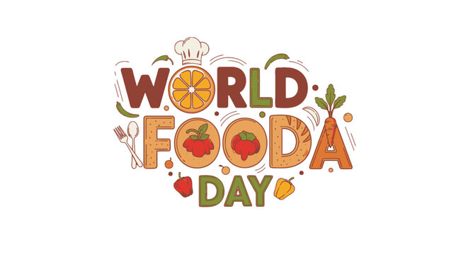 World Food Day celebration logo design.