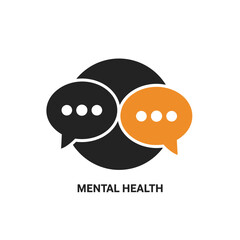 Obraz premium Mental Health Chat Conversation Bubbles.