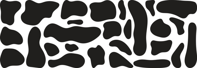 Liquid organic blob, Organic shape round form set. Liquid organic blob curve background abstract shape frame. organic irregular shapes, vector illustration © DoliStock