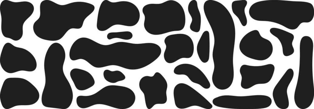 Liquid organic blob, Organic shape round form set. Liquid organic blob curve background abstract shape frame. organic irregular shapes, vector illustration