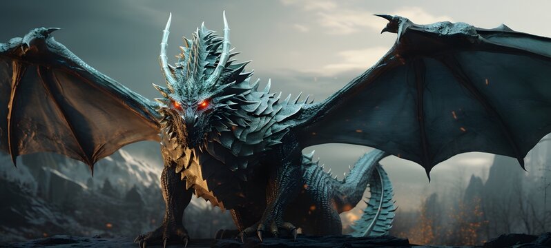 dragon humanidad full body,generative AI