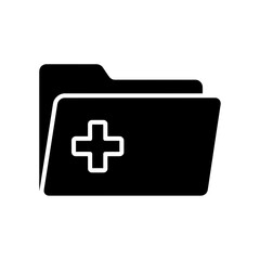Fototapeta premium Medical File Folder Icon Symbol.