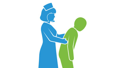 Fototapeta premium Nurse checking patient medical records.