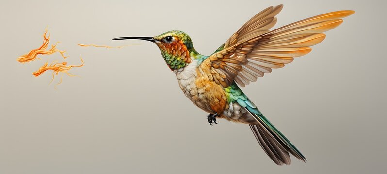 humming bird shaped matchstick carving,generative AI