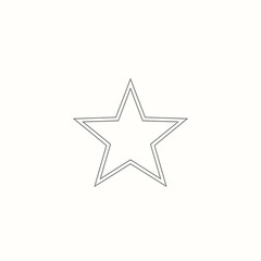 Obraz premium Simple outline of a fivepointed star shape on a white background.