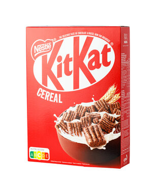 Nestle kitkat cereal red box transparent background