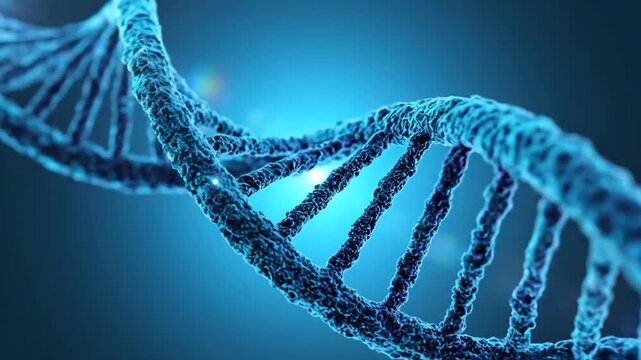 3D DNA helix structure visualization of genetic information and molecular biology