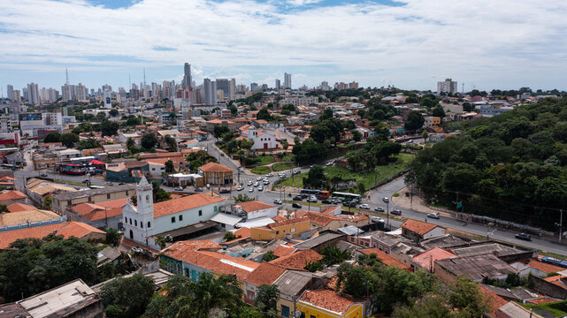 Cuiab&aacute;, Mato Grosso. Matriz, prefeitura e centro hist&oacute;rico. Bom Jesus de Cuiab&aacute;, S&atilde;o Benedito. Igreja