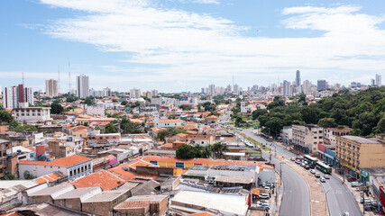 Obraz premium Cuiabá, Mato Grosso. Matriz, prefeitura e centro histórico. Bom Jesus de Cuiabá, São Benedito. Igreja
