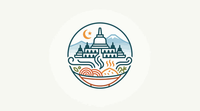 Iconic Indonesian Food and Temple Design