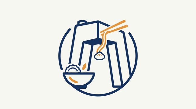 Minimalist Dumpling Logo Design