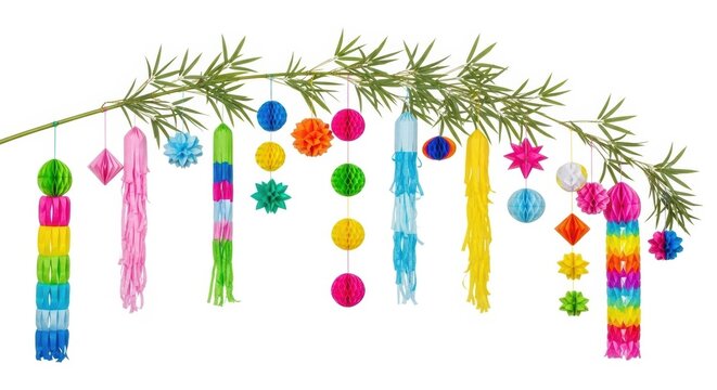 Colorful wind chimes, hanging decorations, mobile ornaments, DIY craft supplies