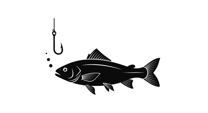 Fish being caught by hook bait.