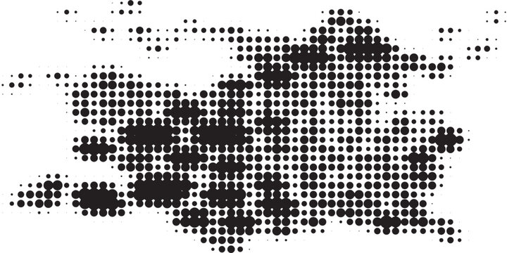 Abstract Halftone Dot Pattern Overlay Texture.