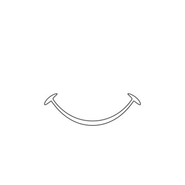 Simple smile illustration representing happiness and positivity in a minimalistic design.