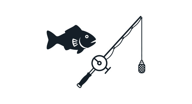 Fish caught on fishing rod hook.