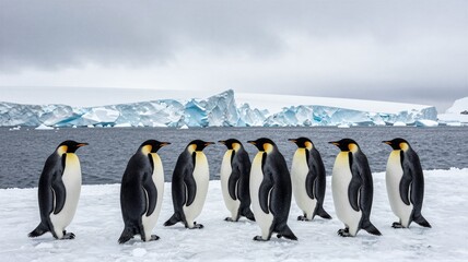Fototapeta premium Penguins on Fresh Iceberg