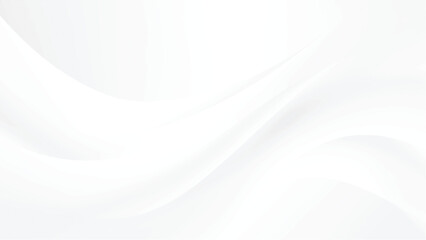 Obraz premium Smooth white abstract background with wavy curves and soft gradients elegant minimal design element