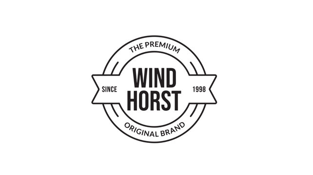 Badge logo with the text "WIND HORST THE PREMIUM ORIGINAL BRAND SINCE 1998" in a circular and ribbon design.