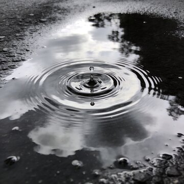 Mud Puddle Ripple Reflection