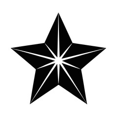 Obraz premium Stylized vector star with sharp edges and a dynamic geometric design