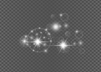 Multiple bright white light flares and bokeh effect © Mosarraf