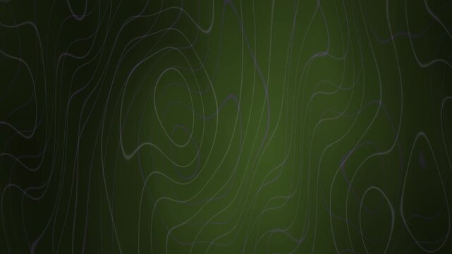 Abstract green background with topographic lines and glowing center