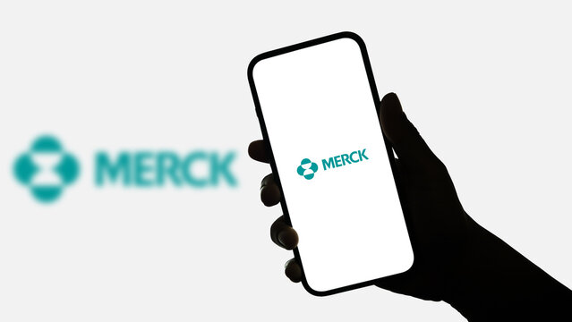 Merck logo displayed on a smartphone screen &ndash; Delhi, India &ndash; June 04, 2025
