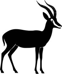 Fototapeta premium Springbok Silhouette – Flat Vector Plotter Cut File