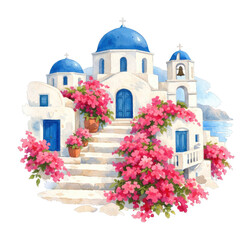 Obraz premium Picturesque Greek island architecture.