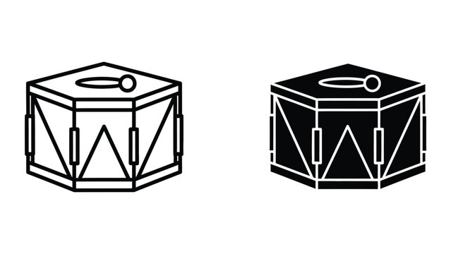 Contrasting visual styles of a snare drum in monochromatic and reverse monochromatic designs