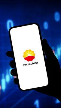 PetroChina logo displayed on a smartphone screen &ndash; Delhi, India &ndash; June 04, 2025