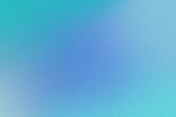 Naklejka premium Abstract background showing smooth color transition from blue to cyan with textured grain
