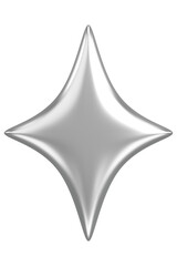 Fototapeta premium Glossy Star Sparkle. 3D Illustration.