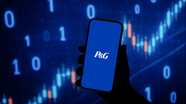 Procter & Gamble P&G logo displayed on a smartphone screen &ndash; Delhi, India &ndash; June 04, 2025