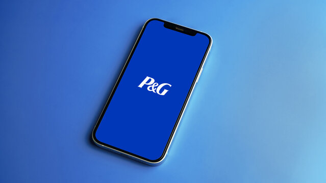 Procter & Gamble P&G logo displayed on a smartphone screen &ndash; Delhi, India &ndash; June 04, 2025