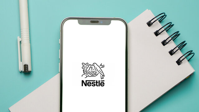 Nestl&eacute; logo displayed on a smartphone screen &ndash; Delhi, India &ndash; June 04, 2025
