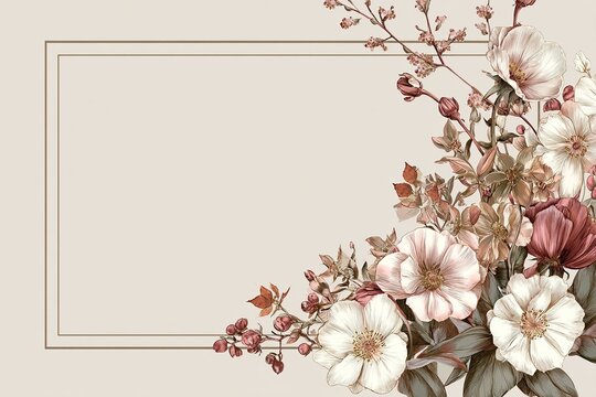 elegant floral border vector design