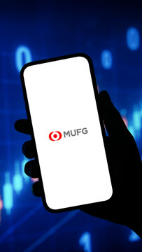 Mitsubishi UFJ Financial Group logo displayed on a smartphone screen &ndash; Delhi, India &ndash; June 04, 2025