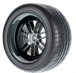 Obraz premium Racing or competition tire, soft Compound type, isolated on a white background, template strategy team