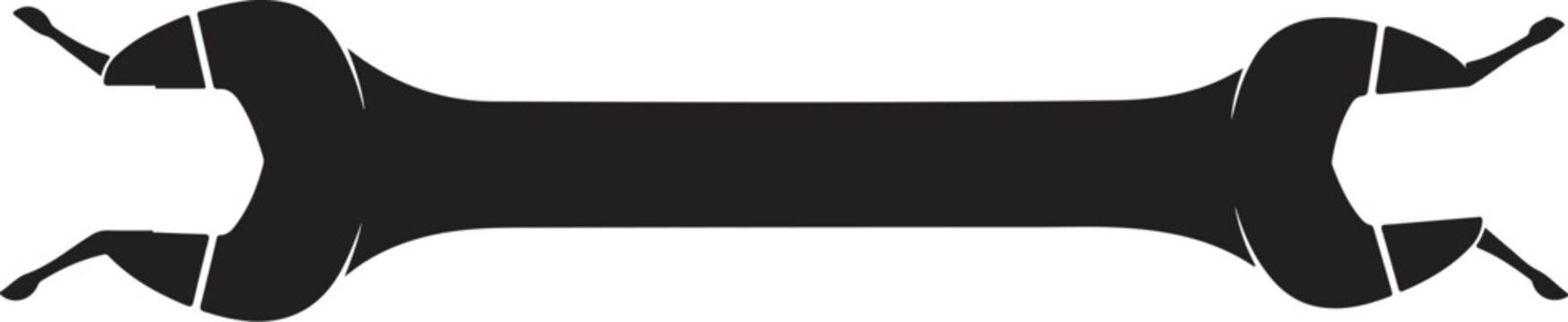 Black dog bone with white lines animal