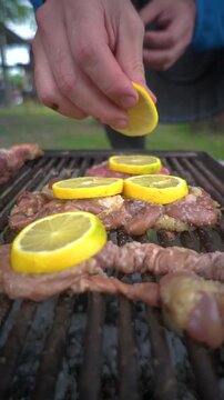 molleja asado argentino con lim&oacute;n