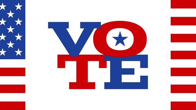 vote america usa election banner animation video footage