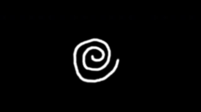 Doodle hand-drawn spiral swirl abstract sketch line simple suitable for design elements, creative content, animation backdrops, or conceptual illustration projects.