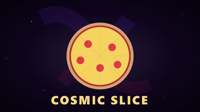 Cosmic Pizza Slice Illustration Icon