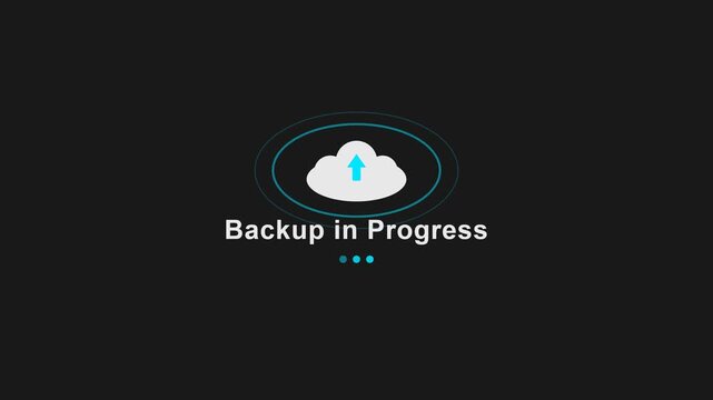Backup in Progress Animation - Cloud Data Backup Loading Screen