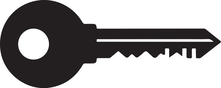 Black skeleton key lock key old key